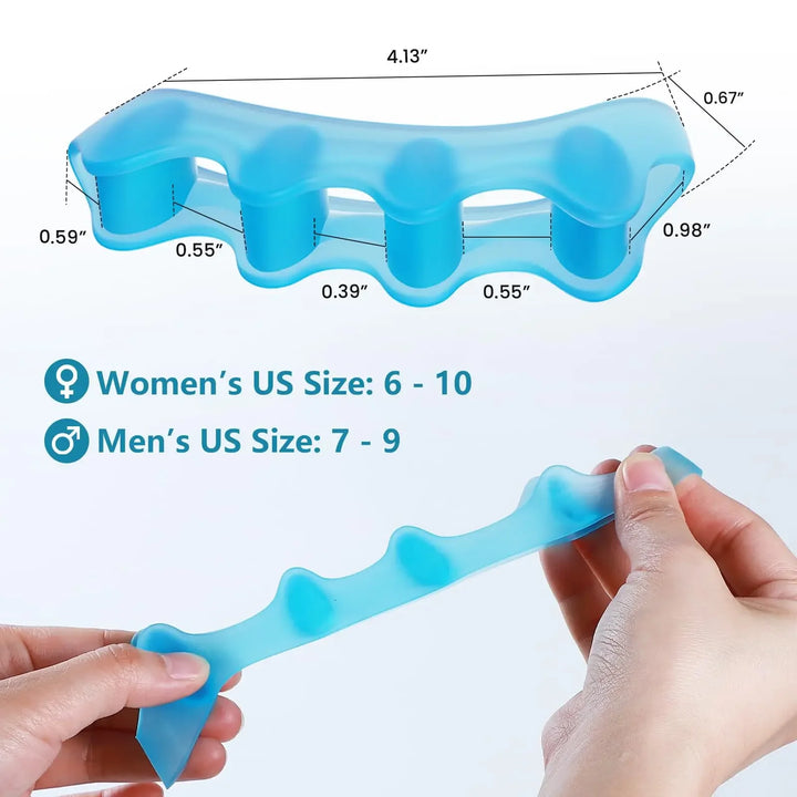 Premium Silicone Gel Bunion Corrector Toe Protector - 2PCS Orthotic Big Toe Separator & Valgus Splint, Adjustable Foot  