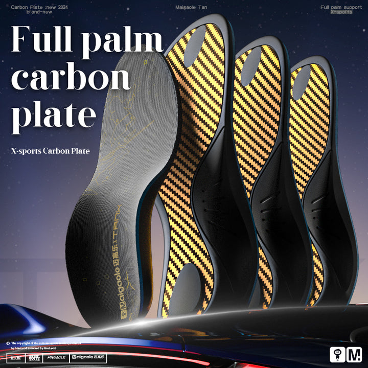 Premium Basketball Insoles with Customized Carbon Plate for High Strength, Elasticity & Speed – Anti-Return Technology for 