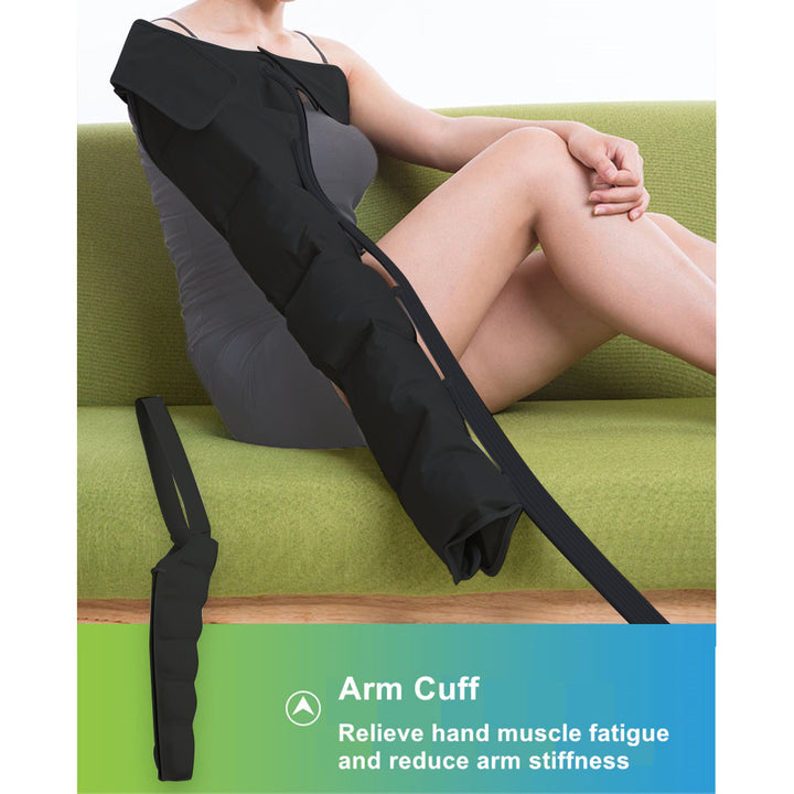 Premium Air Compression Leg Massager for Varicose Veins Relief, Blood Circulation Boost, Adjustable Cuffs, and Relaxation -