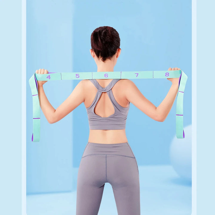 Hochwertiges Slimming Widerstandsband - Multifunktionaler Yoga-Dehngurt & Pilates-Gürtel, 8/9 Grid elastisches Trainingsband für Erwachsene, verstellbare Stärke & tragbares Design für Anfänger und Fitnessbegeisterte