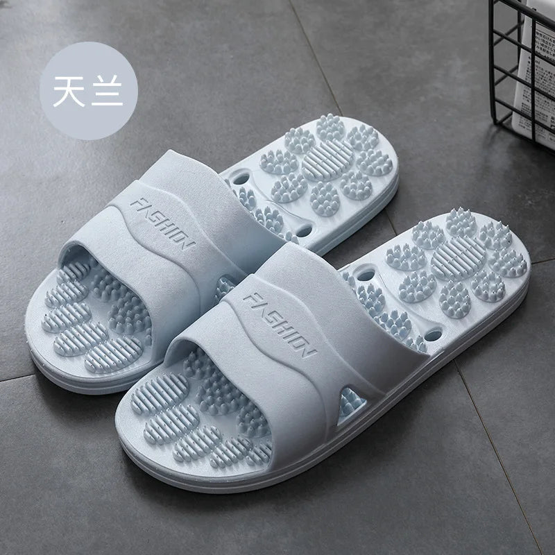 Premium Extra Große Akupunktur-Massage-Slipper – Rutschfestes Hohldesign für den Innenbereich und das Badezimmer, Bequeme Sohlenunterstützung für Männer und Frauen, Ideal für Entspannung und Fußtherapie