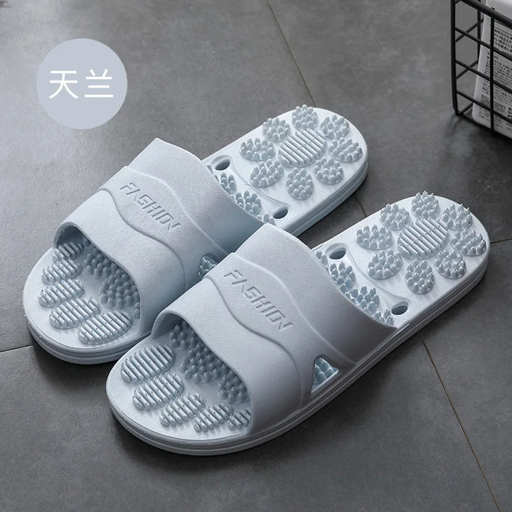 Premium Extra Große Akupunktur-Massage-Slipper – Rutschfestes Hohldesign für den Innenbereich und das Badezimmer, Bequeme Sohlenunterstützung für Männer und Frauen, Ideal für Entspannung und Fußtherapie
