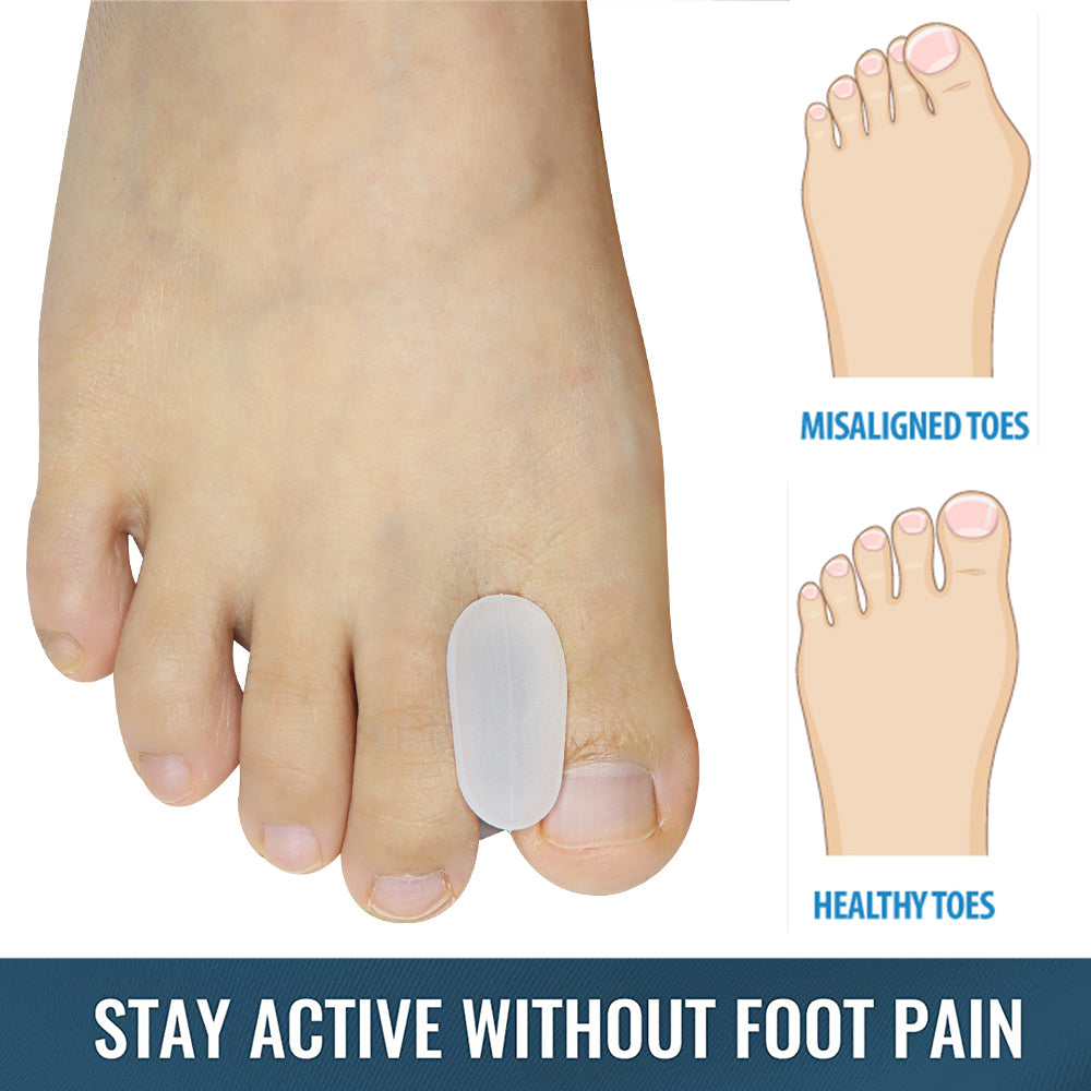 Premium Silicone Gel Bunion Corrector Toe Protector - 2PCS Orthotic Big Toe Separator & Valgus Adjuster for Foot Pain 