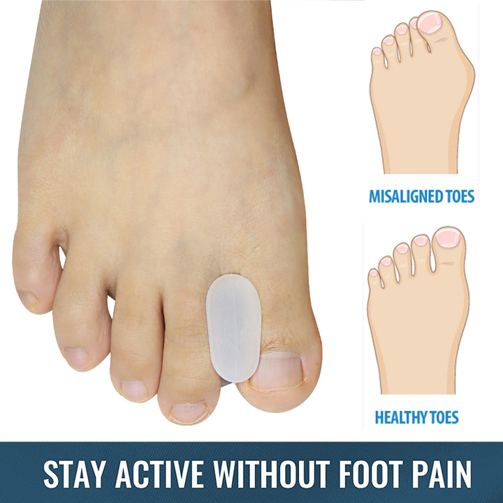 Premium Silicone Gel Bunion Corrector Toe Protector - 2PCS Orthotic Big Toe Separator & Valgus Adjuster for Foot Pain 