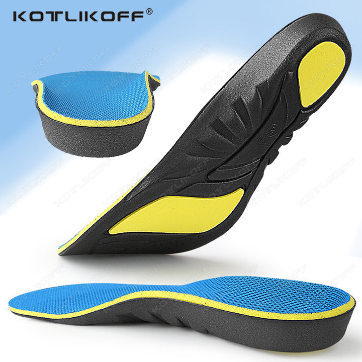 Premium High Arch Support Orthopedic Insoles for Plantar Fasciitis Relief, Cushioning Foot Inserts for Flat Feet, Deep Heel 