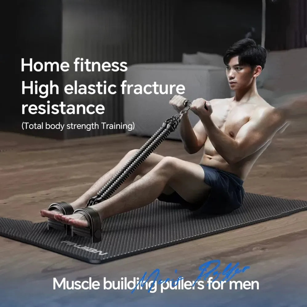 Premium Pedal Widerstandsband-Zieher – Multifunktionales Heimtrainingsgerät für Männer, verstellbare Spannung, Ganzkörpertraining, tragbare Fitness-Gym-Ausrüstung