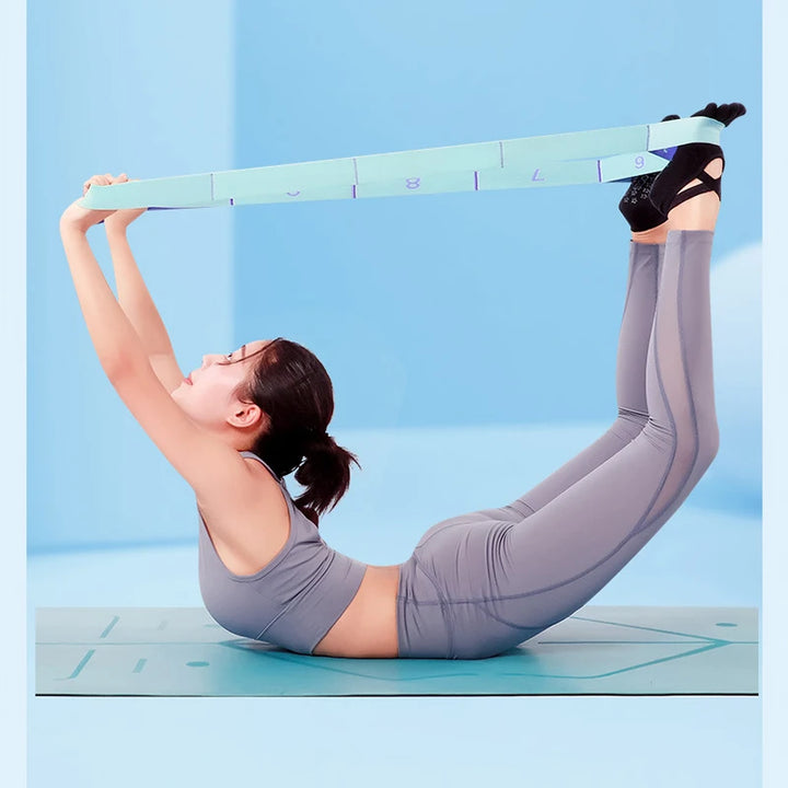 Hochwertiges Slimming Widerstandsband - Multifunktionaler Yoga-Dehngurt & Pilates-Gürtel, 8/9 Grid elastisches Trainingsband für Erwachsene, verstellbare Stärke & tragbares Design für Anfänger und Fitnessbegeisterte