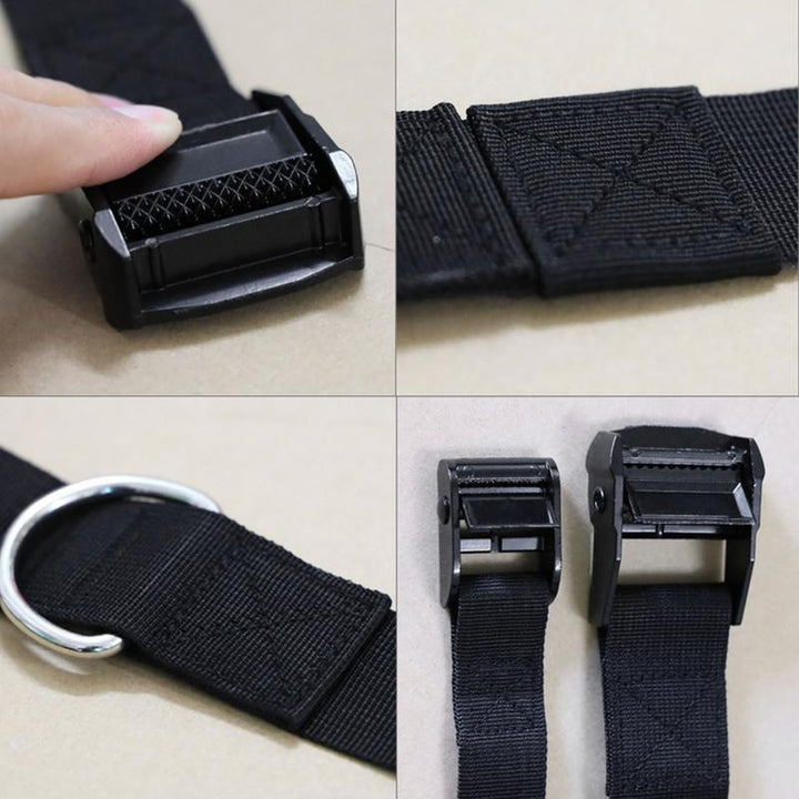Premium Door Anchor Strap for Resistance Bands – Multi-Point Attachment with 5 Stainless Steel D-Rings, Adjustable Workout 