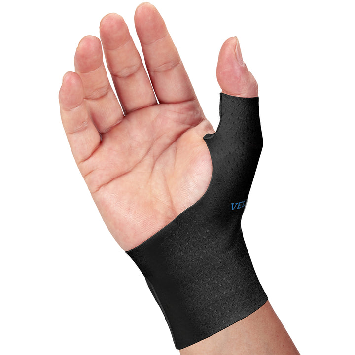 Premium Elastic Thumb Support Brace for Arthritis & Tendonitis Pain Relief, Splashproof Compression Sleeve for Daily Use, Soft Lightweight Design for Computer Use, Cooking, Gardening & Sports – 2 PCS, Fits Left & Right Hands