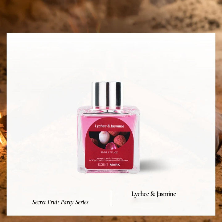 Luxus 50ML Raumduftset mit ätherischen Ölen – Lavendel, Rose, Jasmin Düfte, Aromatherapie Raumerfrischer für Hotel und Zuhause, langanhaltender Duft, eleganter Glasbehälter