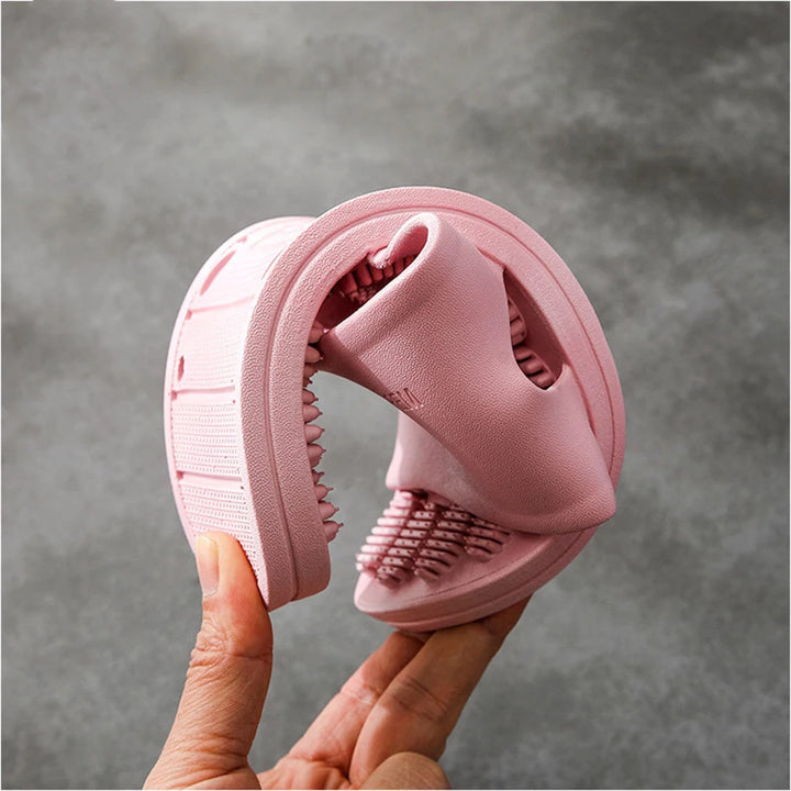 Premium Extra Große Akupunktur-Massage-Slipper – Rutschfestes Hohldesign für den Innenbereich und das Badezimmer, Bequeme Sohlenunterstützung für Männer und Frauen, Ideal für Entspannung und Fußtherapie