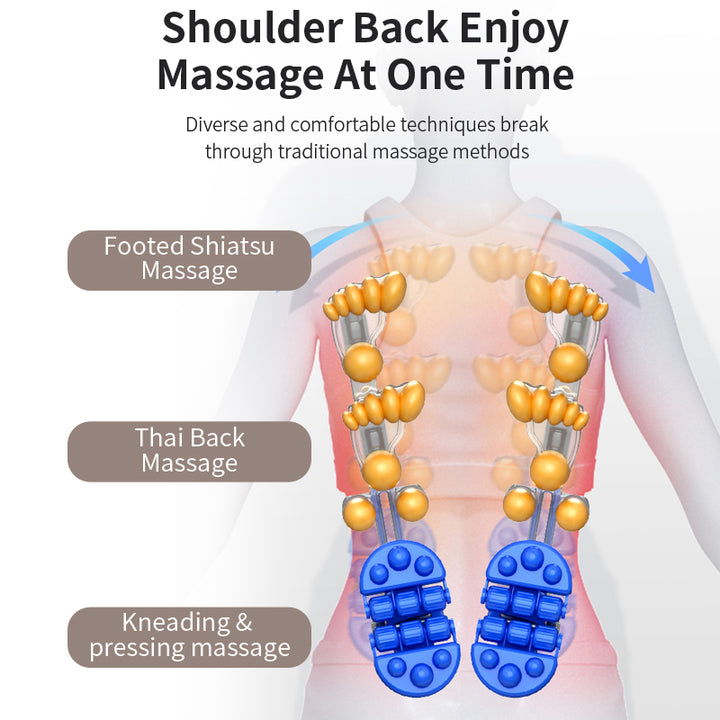 Premium Vibrating Electric Massage Chair Pad – Heated Neck and Back Cushion with Remote Control, Muscle Stimulator for Fatigue