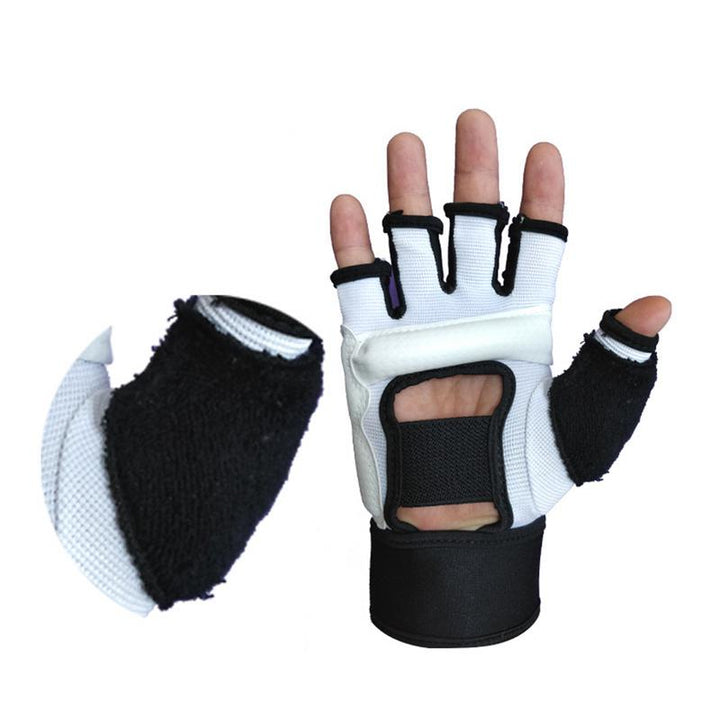 Premium Half Finger Boxing Gloves – Taekwondo, Karate, Muay Thai Training Gloves for Kids & Men – Foot Protector for  
