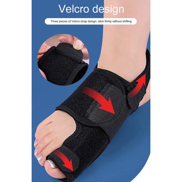 Premium Toe Corrector Orthotics for Hallux Valgus - Adjustable Hammer Toe Protector with Aluminum Strip and Velcro - Soft, 