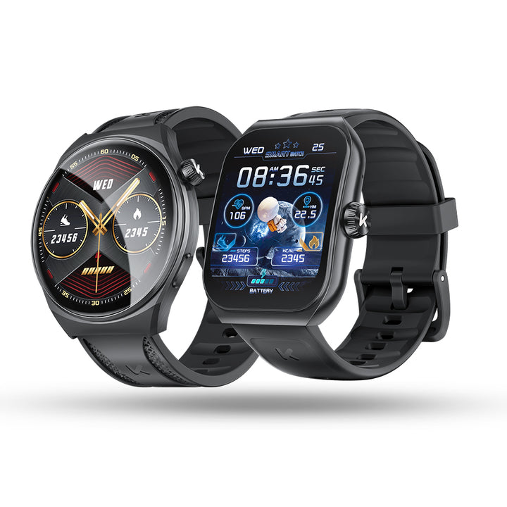 Premium-Smartwatch für Männer und Frauen, 1.96" AMOLED, Bluetooth-Anruf, 100+ Sportmodi, IP68 wasserdicht, Gesundheitsüberwachung, Schlaf- und Stressverfolgung, kabelloses Laden