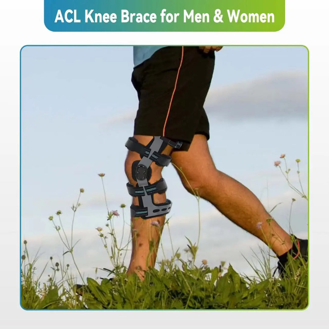 Premium Adjustable Hinged Knee Brace – ROM Orthosis for ACL, Meniscus, Ligament Injuries, and Post-Surgery Recovery, Orthoped