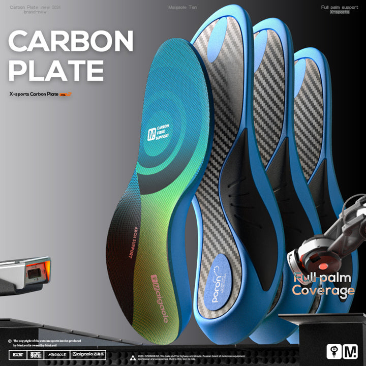 Premium Basketball Insoles with Customized Carbon Plate for High Strength, Elasticity & Speed – Anti-Return Technology for 