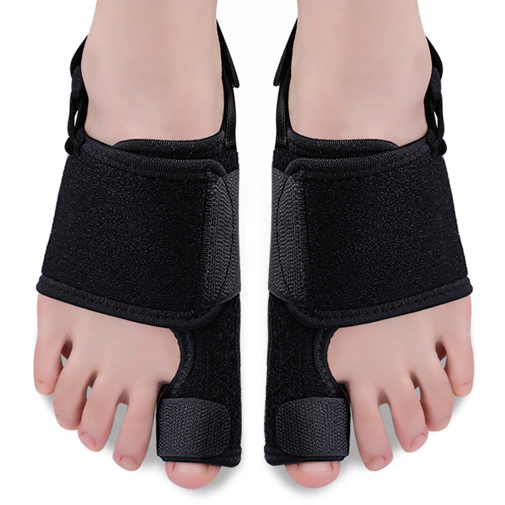 Premium Toe Corrector Orthotics for Hallux Valgus - Adjustable Hammer Toe Protector with Aluminum Strip and Velcro - Soft, 