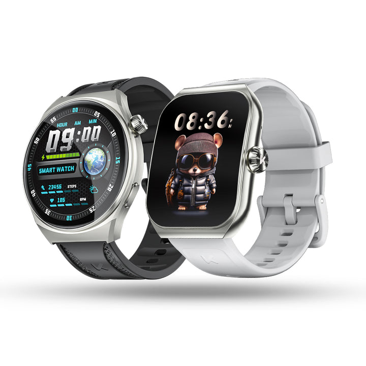 Premium-Smartwatch für Männer und Frauen, 1.96" AMOLED, Bluetooth-Anruf, 100+ Sportmodi, IP68 wasserdicht, Gesundheitsüberwachung, Schlaf- und Stressverfolgung, kabelloses Laden