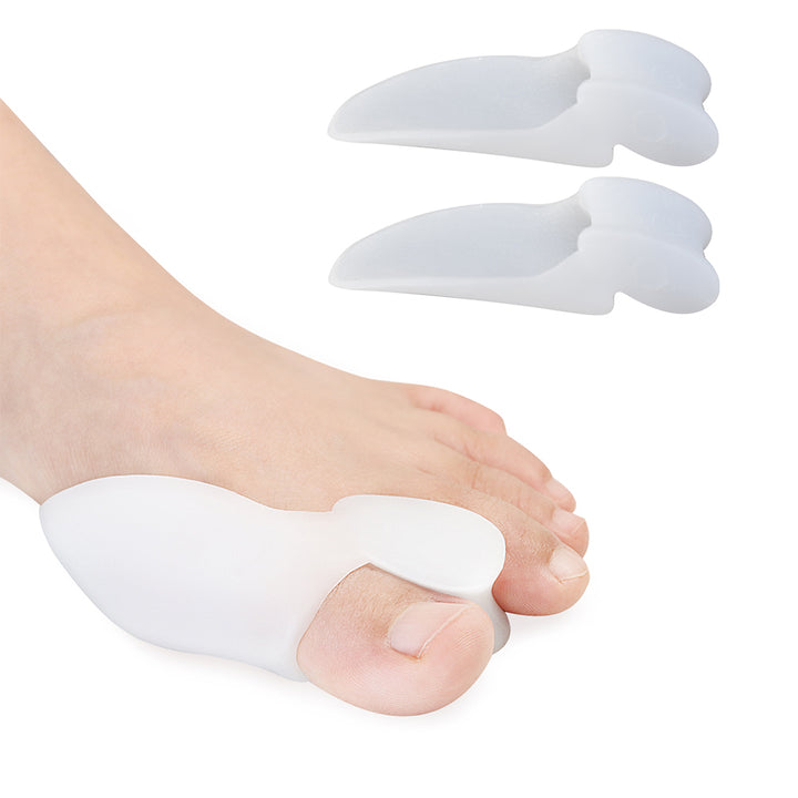 Premium Silicone Gel Bunion Corrector Toe Protector - 2PCS Orthotic Big Toe Separator & Valgus Adjuster for Foot Pain 