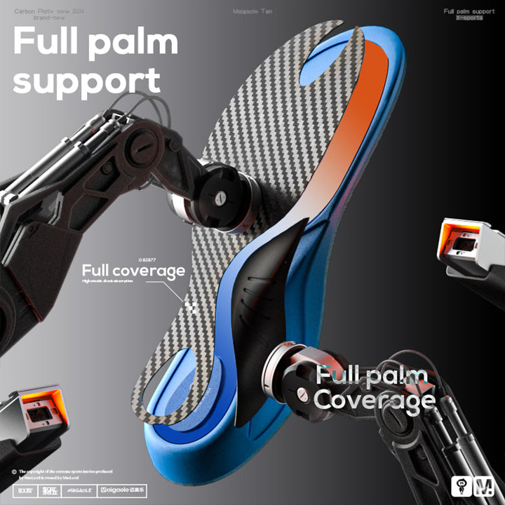 Premium Basketball Insoles with Customized Carbon Plate for High Strength, Elasticity & Speed – Anti-Return Technology for 