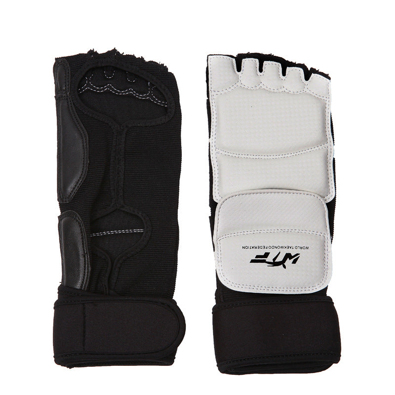 Premium Half Finger Boxing Gloves – Taekwondo, Karate, Muay Thai Training Gloves for Kids & Men – Foot Protector for  
