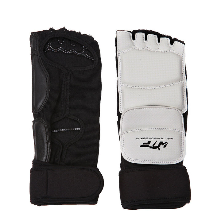 Premium Half Finger Boxing Gloves – Taekwondo, Karate, Muay Thai Training Gloves for Kids & Men – Foot Protector for  
