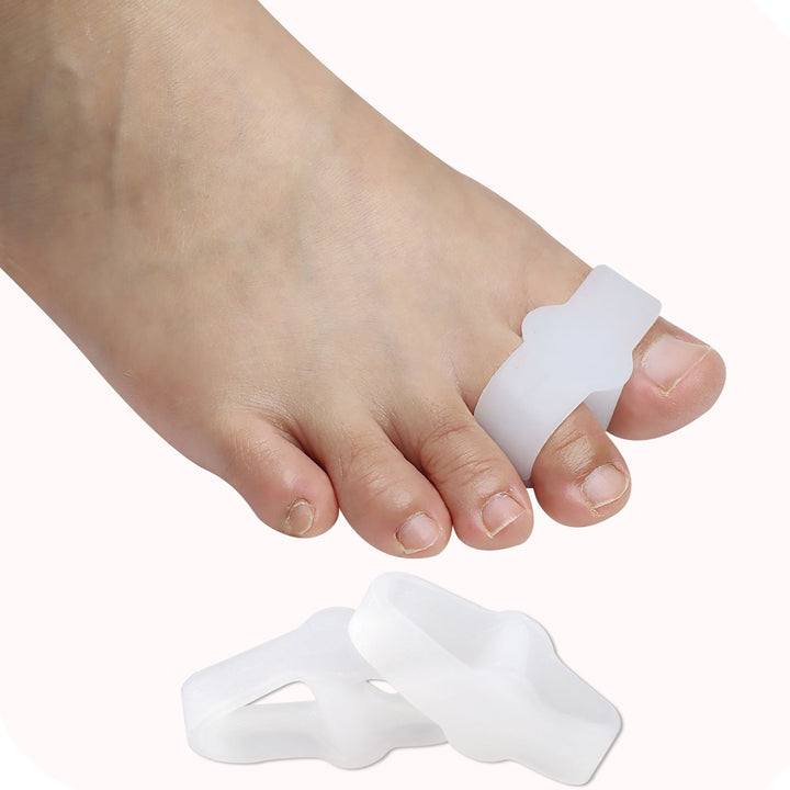 Premium Silicone Gel Bunion Corrector Toe Protector - 2PCS Orthotic Big Toe Separator & Valgus Adjuster for Foot Pain 