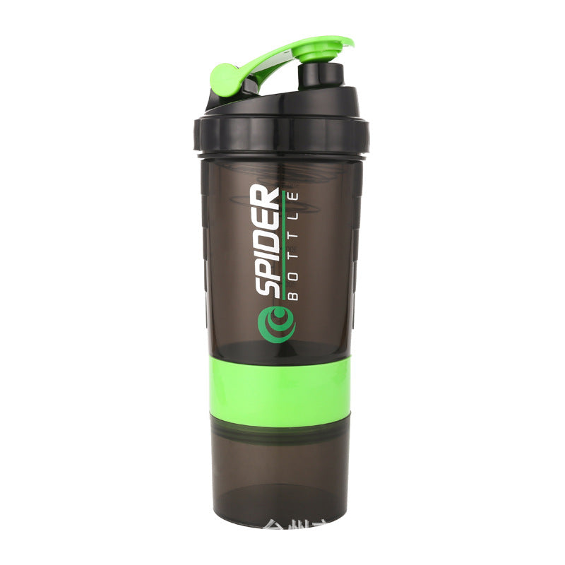 Premium 500ML Tragbare Proteinpulver-Shakerflasche – Hochkapazitäts-Sportmixer mit Pulverbehälter – Plastik-Wasserbecher für Fitnessstudio & Fitness – Modernes, auslaufsicheres Design
