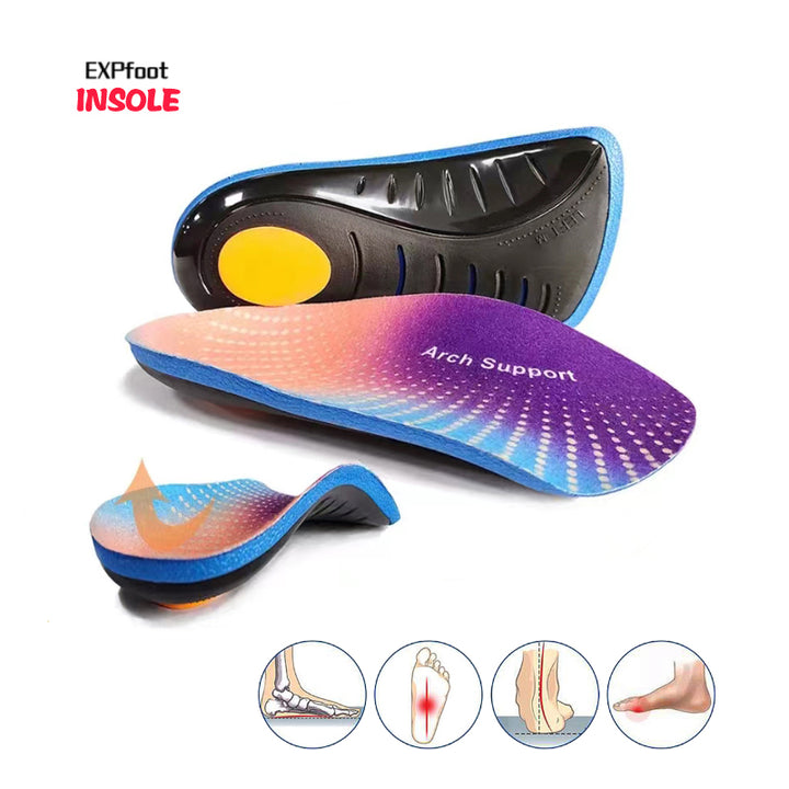 Premium Arch Support Insoles for Flat Foot, Orthopedic Shoe Inserts for Men & Women, Valgus Varus XO-type Leg Corrector, 