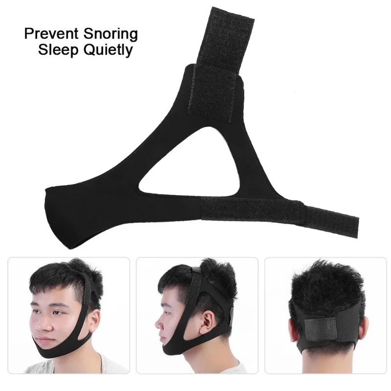 Premium Anti-Snoring Chin Strap - Triangular Belt for Snore Relief, Adjustable Mouth Guard for Better Breath, Comfortable 