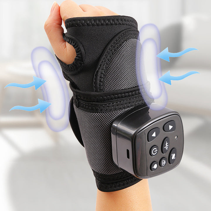 Premium Electric Hand Massager for Pain Relief | 3-in-1 Air Compression, Heat, Vibration | Cordless Massage Machine for