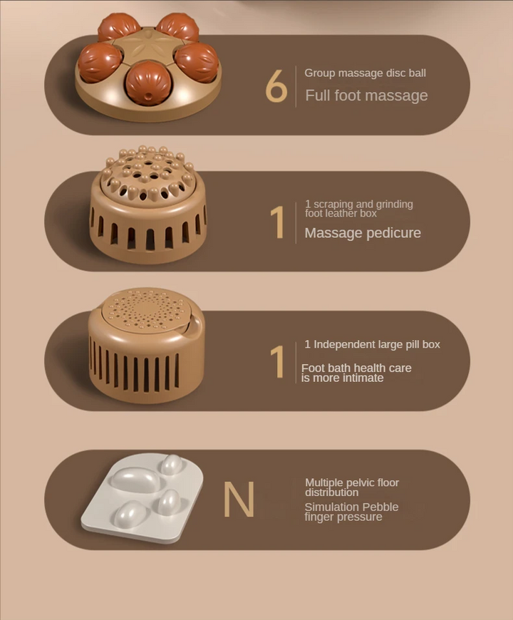 Premium Fußbad-Massager mit Wärme, 12 Rollen, digitale Steuerung, Pediküre-Stein für Akupressur-Shiatsu-Massage, Fußschmerzlinderung, einstellbare Temperatur, Fußbadtherapie für zu Hause