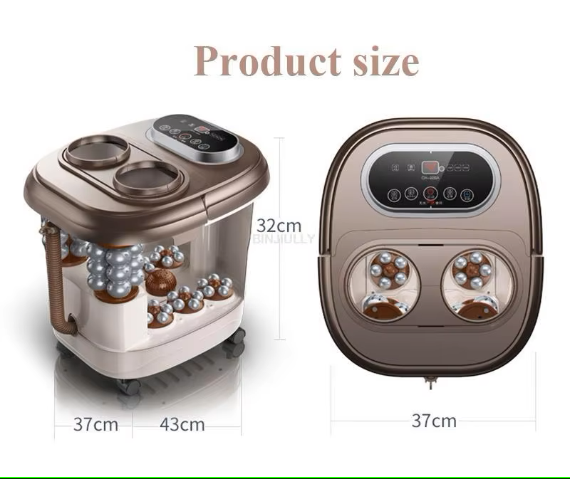 Premium Fußbad-Massager mit Wärme, 12 Rollen, digitale Steuerung, Pediküre-Stein für Akupressur-Shiatsu-Massage, Fußschmerzlinderung, einstellbare Temperatur, Fußbadtherapie für zu Hause