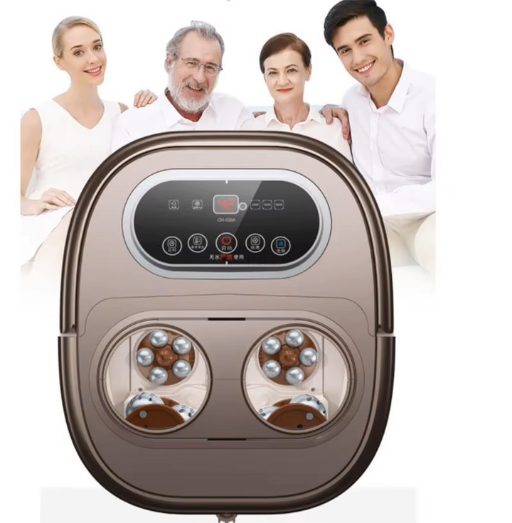 Premium Fußbad-Massager mit Wärme, 12 Rollen, digitale Steuerung, Pediküre-Stein für Akupressur-Shiatsu-Massage, Fußschmerzlinderung, einstellbare Temperatur, Fußbadtherapie für zu Hause