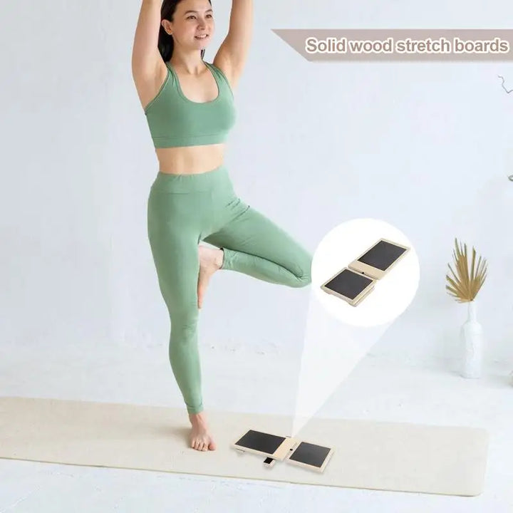 Premium Knöchel-Balance-Board – Fußstärker für Pilates & Stabilitätstraining, lindert Plantarfasziitis, verbessert Balance & Haltung, Holzdesign für die Rehabilitation bei Knöchelverstauchungen, 30 cm x 10,8 cm