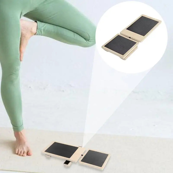 Premium Knöchel-Balance-Board – Fußstärker für Pilates & Stabilitätstraining, lindert Plantarfasziitis, verbessert Balance & Haltung, Holzdesign für die Rehabilitation bei Knöchelverstauchungen, 30 cm x 10,8 cm