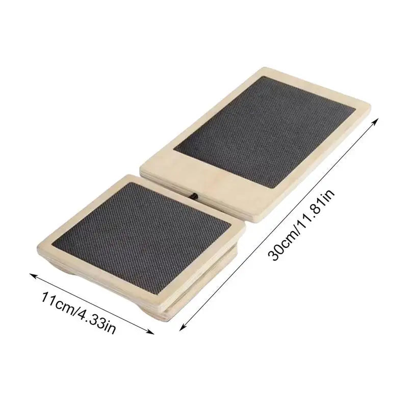 Premium Knöchel-Balance-Board – Fußstärker für Pilates & Stabilitätstraining, lindert Plantarfasziitis, verbessert Balance & Haltung, Holzdesign für die Rehabilitation bei Knöchelverstauchungen, 30 cm x 10,8 cm