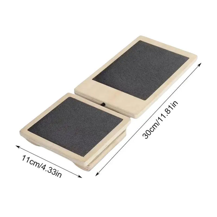 Premium Knöchel-Balance-Board – Fußstärker für Pilates & Stabilitätstraining, lindert Plantarfasziitis, verbessert Balance & Haltung, Holzdesign für die Rehabilitation bei Knöchelverstauchungen, 30 cm x 10,8 cm
