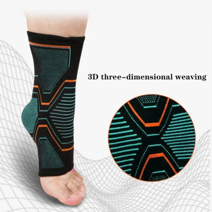 Premium Adjustable Compression Ankle Support Brace for Men & Women - Strong Sports Protection for Injury Recovery and 
