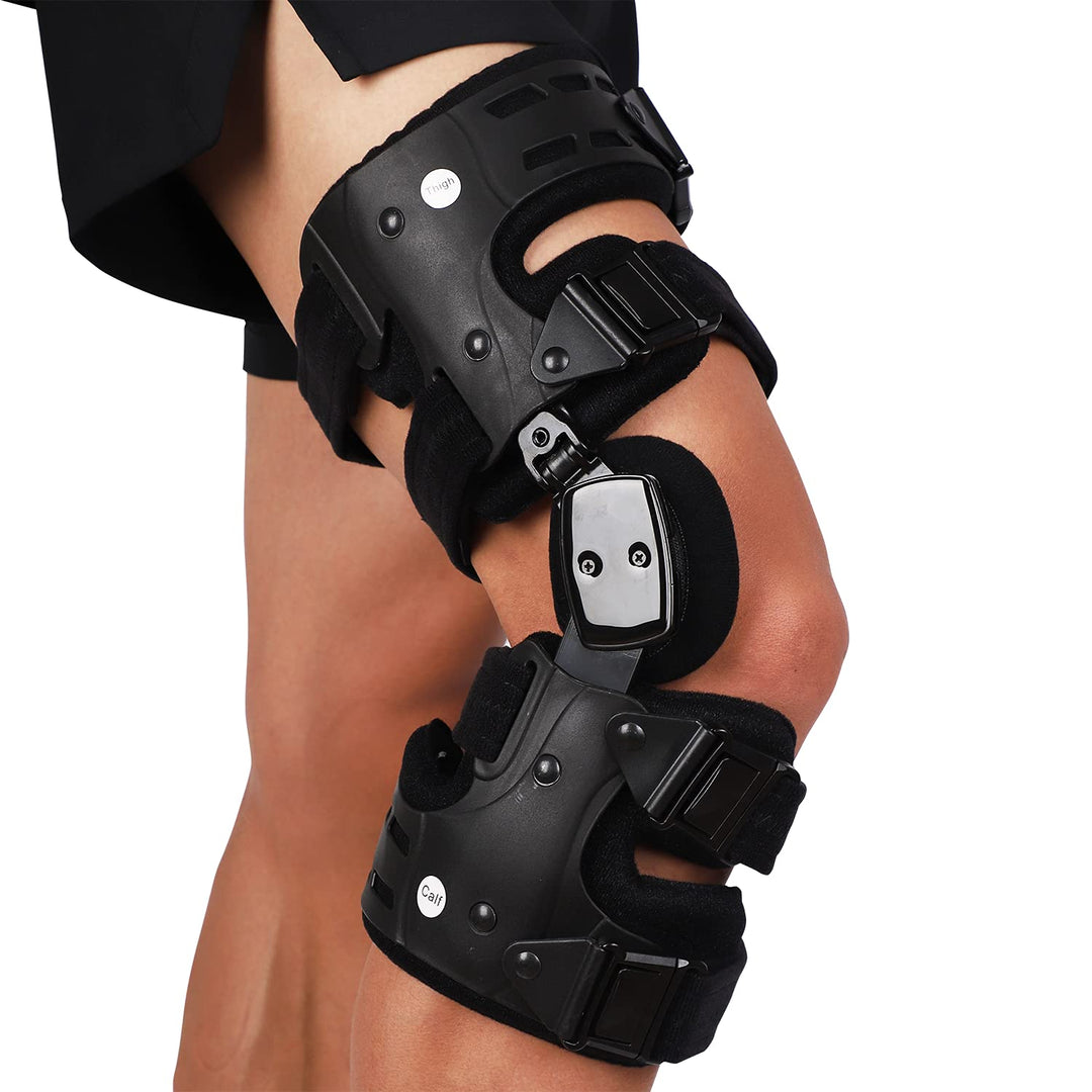 Premium verstellbare Kniebandage für ACL-, Meniskus- und Bänderverletzungen | ROM-Scharnierorthopädische Unterstützung für Männer und Frauen | Optimale Stabilität und Komfort