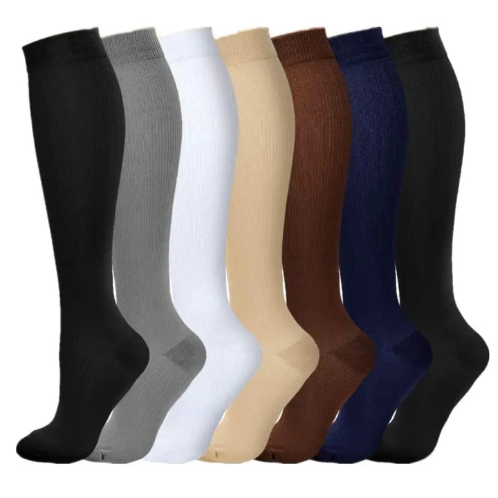 Premium Kompressionssocken für Männer und Frauen – Elastische Sport-, Lauf-, Wander-, Schwangerschafts- und Flugsocken für Krampfadern, geschwollene Beine, Marathonunterstützung
