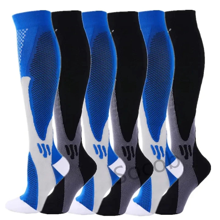 Premium Kompressionssocken für Männer und Frauen – Elastische Sport-, Lauf-, Wander-, Schwangerschafts- und Flugsocken für Krampfadern, geschwollene Beine, Marathonunterstützung