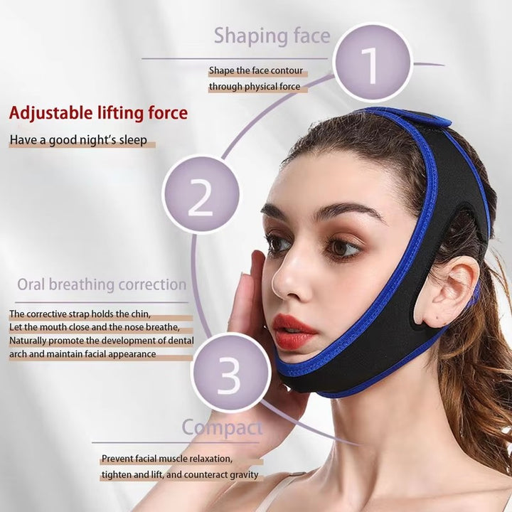 Premium Anti-Snoring Chin Strap - Triangular Belt for Snore Relief, Adjustable Mouth Guard for Better Breath, Comfortable 