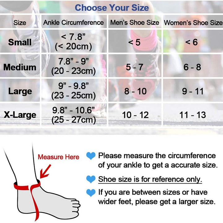 Premium Adjustable Ankle Brace - Compression Support Strap for Pain Relief, Elastic Ankle Guard for Basketball and Sports 