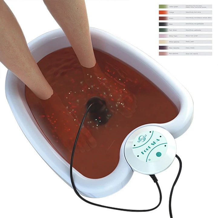 Premium Electric Foot Spa Massager – Mini Ionic Detox Bath with Vibrating Whirlpool & Pressotherapy, Aqua Cleanse for 