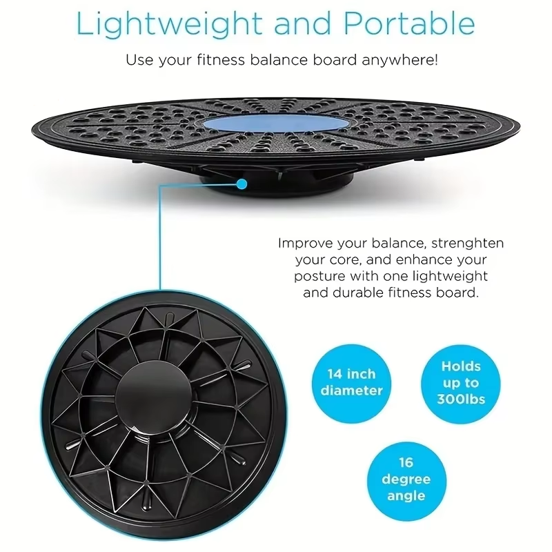 Premium Fitness Balance Board – Rounded Yoga and Sensory Training Equipment for Rehabilitation, Stability, and Core Strength