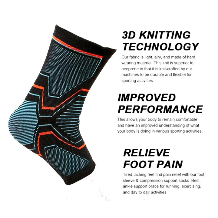 Premium Adjustable Compression Ankle Support Brace for Men & Women - Strong Sports Protection for Injury Recovery and 