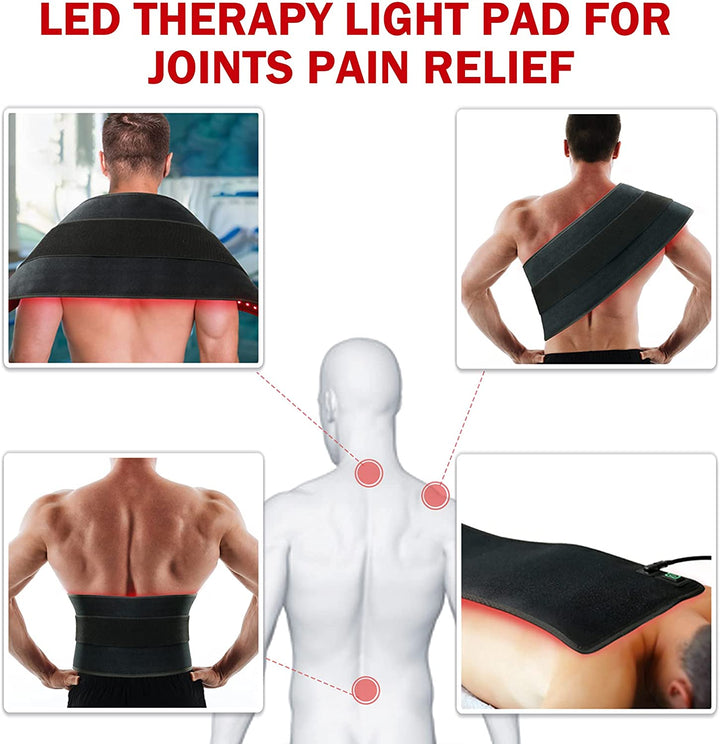 Premium Rot- und Infrarot-Therapie-Gürtel - Schmerzlinderung & schlankmachendes LED-Pad für Körper- und Muskelregeneration
