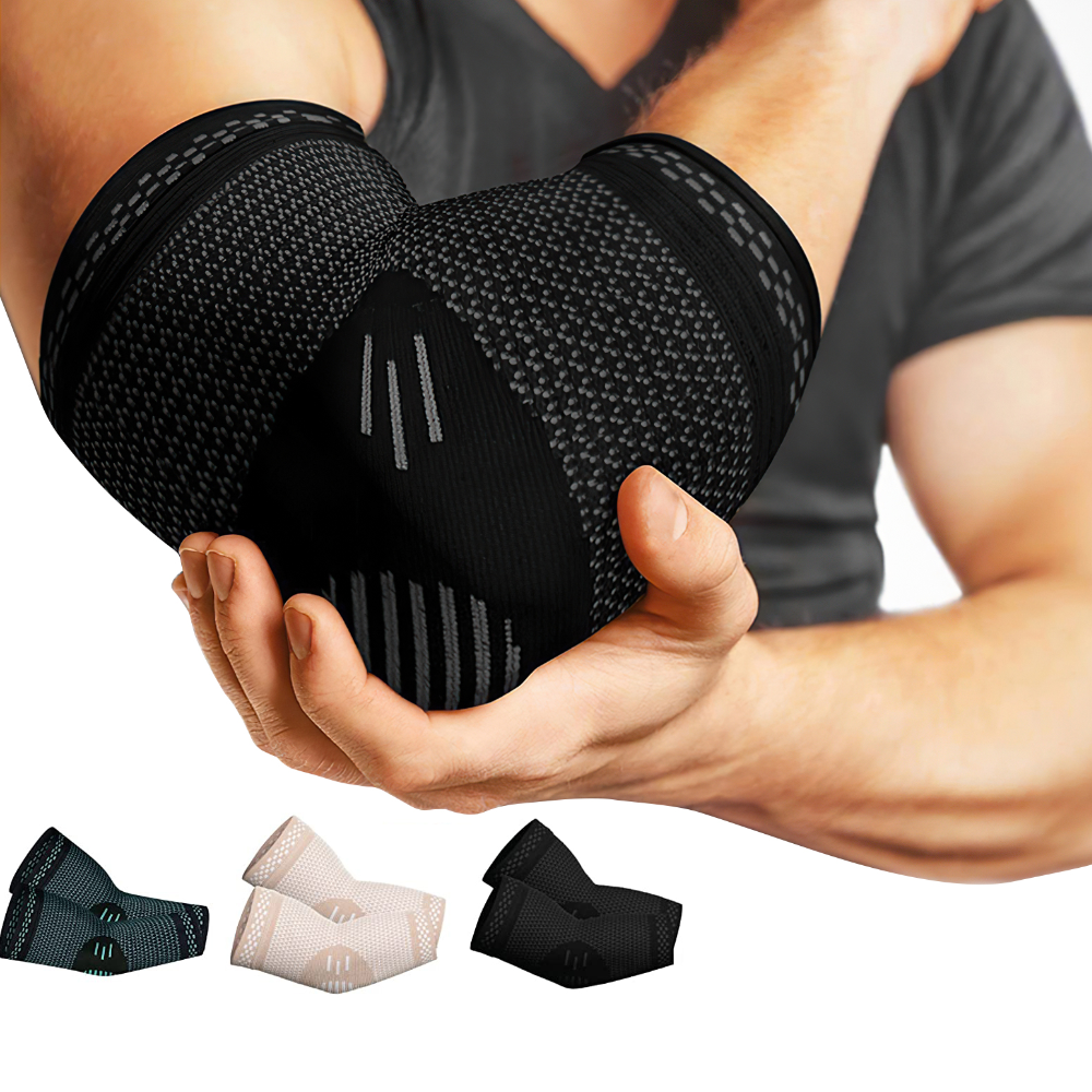 Premium Elastic Elbow Brace for Sports, Compression Arm Sleeve, Breathable Elbow Pads for Safety and Support, Adjustable